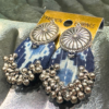 Handcrafted Metal Moti Fabric Earrings